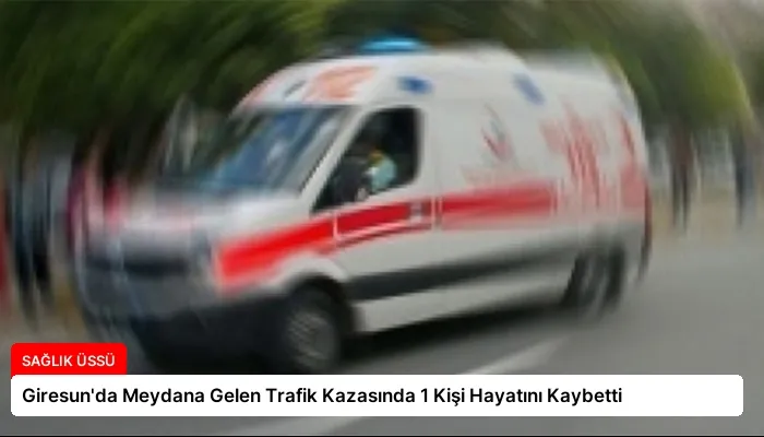 Giresun’da Meydana Gelen Trafik Kazasında 1 Kişi Hayatını Kaybetti