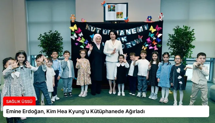 Emine Erdoğan, Kim Hea Kyung’u Kütüphanede Ağırladı