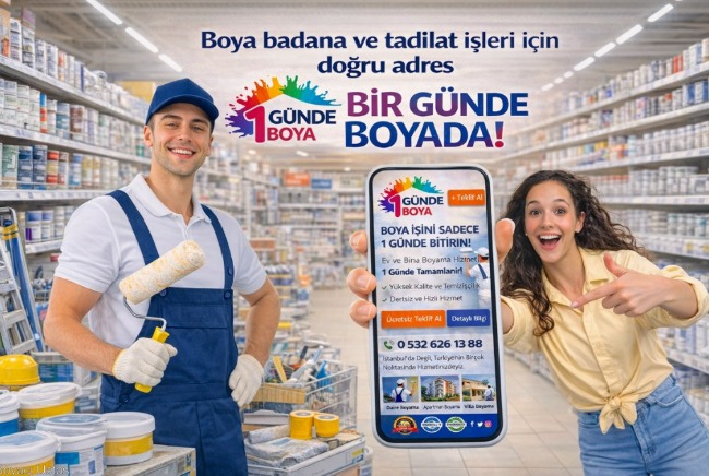 1GÜNDE BOYA ile Küçükçekmece’de Boyacı Ustası Hizmeti | Ev Boyamada Profesyonel Dokunuş