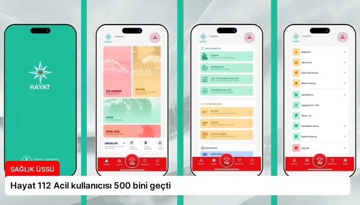 Hayat 112 Acil kullanıcısı 500 bini geçti