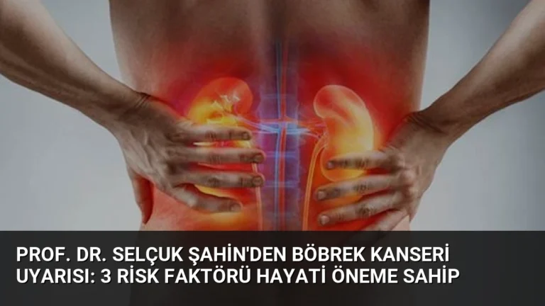 Prof. Dr. Selçuk Şahin’den Böbrek Kanseri Uyarısı: 3 Risk Faktörü Hayati Öneme Sahip